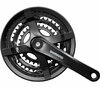 SHIMANO Kurbelgarnitur TOURNEY FC-TY501 6-fach/7-fach/8-fach 170 mm 48-38-28 Zähne Schwarz