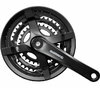 SHIMANO Kurbelgarnitur TOURNEY FC-TY501 6-fach/7-fach/8-fach 175 mm 48-38-28 Zähne Schwarz