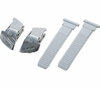 SHIMANO VERSCHLUSS-SET UNIVERSELL GROß RATSCHE UND RIEMEN (PAAR) Ratsche Silber/Weiß, Riemen Weiß