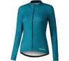 SHIMANO W'S KAEDE PRINTED LS JERSEY SEA GREEN ((W'S) XL) XL