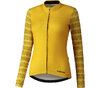 SHIMANO W'S KAEDE PRINTED LS JERSEY S Mustard Yellow